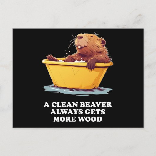Beaver Lover Bath Briefkaart (Voorkant)