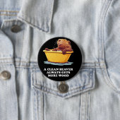 Beaver Lover Bath Ronde Button 7,6 Cm (In situ)