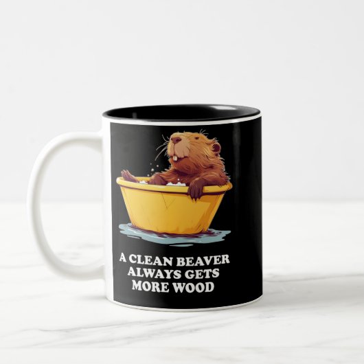 Beaver Lover Bath Tweekleurige Koffiemok (Links)
