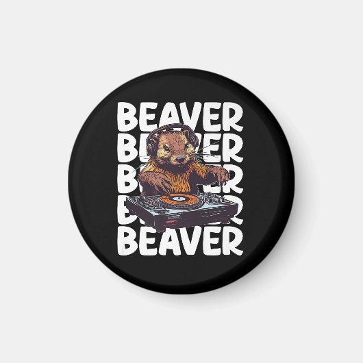 Beaver Lover DJ Magneet (Voorkant)