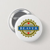 Beaver Lover Ronde Button 5,7 Cm (Voorkant /achterkant)