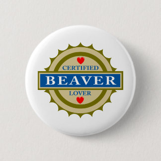 Beaver Lover Ronde Button 5,7 Cm