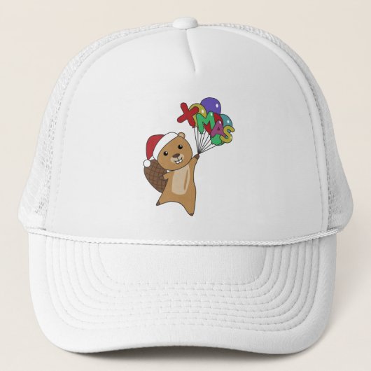Beaver Merry Winter Animals Beaver Trucker Pet (Voorkant)