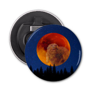 Beaver Moon in november Button Flesopener