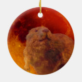 Beaver Moon in november Keramisch Ornament (Achterkant)