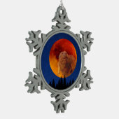 Beaver Moon in november Tin Sneeuwvlok Ornament (Links)