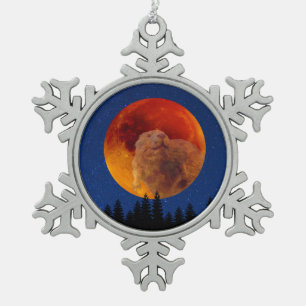 Beaver Moon in november Tin Sneeuwvlok Ornament