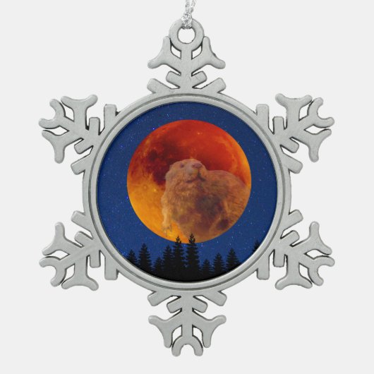 Beaver Moon in november Tin Sneeuwvlok Ornament (Voorkant)