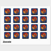 Beaver Moon in november Vierkante Sticker (Vel)