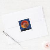 Beaver Moon in november Vierkante Sticker (Envelop)