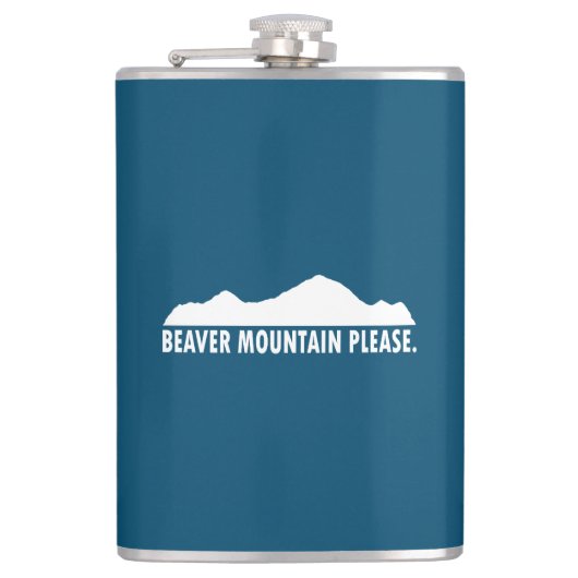 Beaver Mountain Resort alsjeblieft Heupfles (Voorkant)