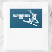 Beaver Mountain Resort Utah Skier Rechthoekige Sticker (Tas)