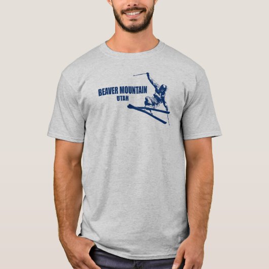 Beaver Mountain Resort Utah Skier T-shirt (Voorkant)