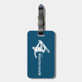 Beaver Mountain Resort Utah Snowboarder Bagagelabel (Achterkant verticaal)