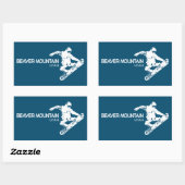 Beaver Mountain Resort Utah Snowboarder Rechthoekige Sticker (Vel)