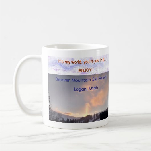 Beaver Mountain Ski Resort-beker Koffiemok (Links)