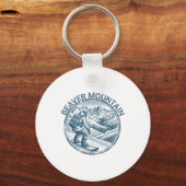Beaver Mountain Utah Snowboarder Sleutelhanger (Voorkant)