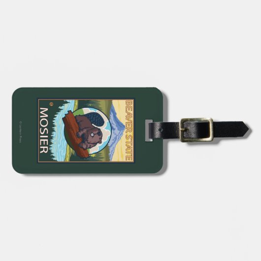 Beaver & Mt. Hood - Mosier, Oregon Bagagelabel (Voorkant horizontaal)