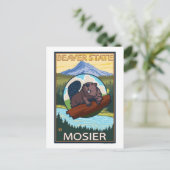 Beaver & Mt. Hood - Mosier, Oregon Briefkaart (Staand voorkant)