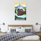 Beaver & Mt. Hood - Mosier, Oregon Canvas Afdruk (Insitu (Slaapkamer))