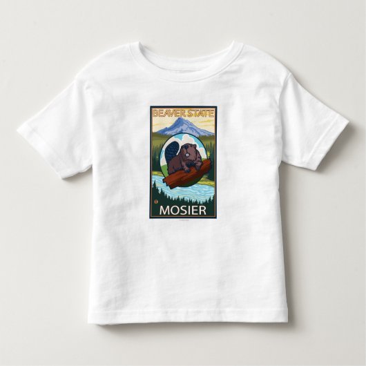 Beaver & Mt. Hood - Mosier, Oregon Kinder Shirts (Voorkant)