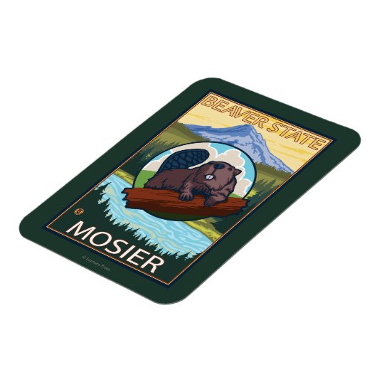 Beaver & Mt. Hood - Mosier, Oregon Magneet (Linkerzijde)