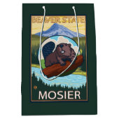 Beaver & Mt. Hood - Mosier, Oregon Medium Cadeauzakje (Voorkant)