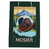 Beaver & Mt. Hood - Mosier, Oregon Medium Cadeauzakje (Achterkant)