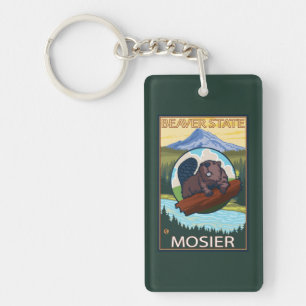 Beaver & Mt. Hood - Mosier, Oregon Sleutelhanger