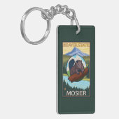 Beaver & Mt. Hood - Mosier, Oregon Sleutelhanger (Voorkant Links)