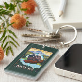 Beaver & Mt. Hood - Mosier, Oregon Sleutelhanger (Voorkant Rechts)