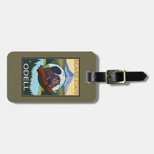 Beaver & Mt. Hood - Odell, Oregon Bagagelabel (Voorkant horizontaal)