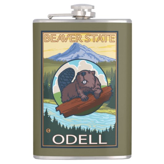 Beaver & Mt. Hood - Odell, Oregon Heupfles (Voorkant)