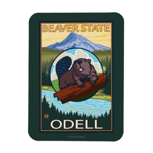 Beaver & Mt. Hood - Odell, Oregon Magneet (Verticaal)