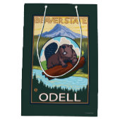 Beaver & Mt. Hood - Odell, Oregon Medium Cadeauzakje (Achterkant)
