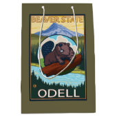 Beaver & Mt. Hood - Odell, Oregon Medium Cadeauzakje (Voorkant)