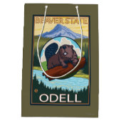 Beaver & Mt. Hood - Odell, Oregon Medium Cadeauzakje (Achterkant)