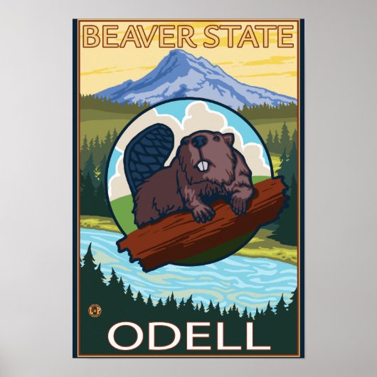Beaver & Mt. Hood - Odell, Oregon Poster (Voorkant)