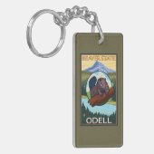 Beaver & Mt. Hood - Odell, Oregon Sleutelhanger (Voorkant Links)