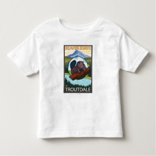 Beaver & Mt. Hood - Troutdale, Oregon Kinder Shirts