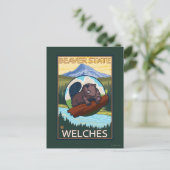 Beaver & Mt. Hood - Welches, Oregon Briefkaart (Staand voorkant)