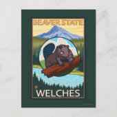 Beaver & Mt. Hood - Welches, Oregon Briefkaart (Voorkant)