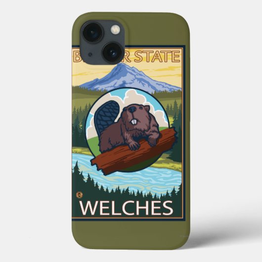 Beaver & Mt. Hood - Welches, Oregon Case-Mate iPhone Case (Achterkant)