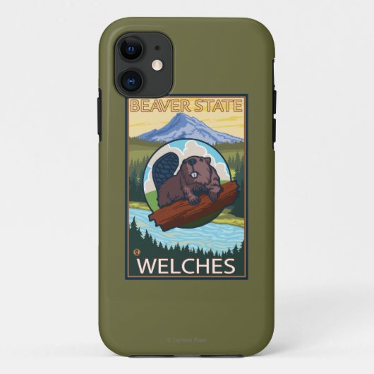 Beaver & Mt. Hood - Welches, Oregon Case-Mate iPhone Case (Achterkant)