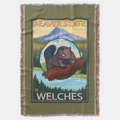 Beaver & Mt. Hood - Welches, Oregon Deken (Voorkant Verticaal)
