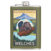 Beaver & Mt. Hood - Welches, Oregon Heupfles (Voorkant)