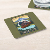 Beaver & Mt. Hood - Welches, Oregon Kartonnen Onderzetters (Schuin)