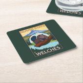 Beaver & Mt. Hood - Welches, Oregon Kartonnen Onderzetters (Schuin)