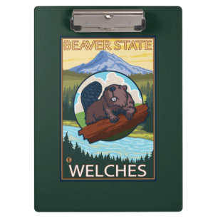 Beaver & Mt. Hood - Welches, Oregon Klembord
