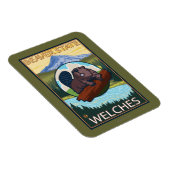 Beaver & Mt. Hood - Welches, Oregon Magneet (Rechterzijde)